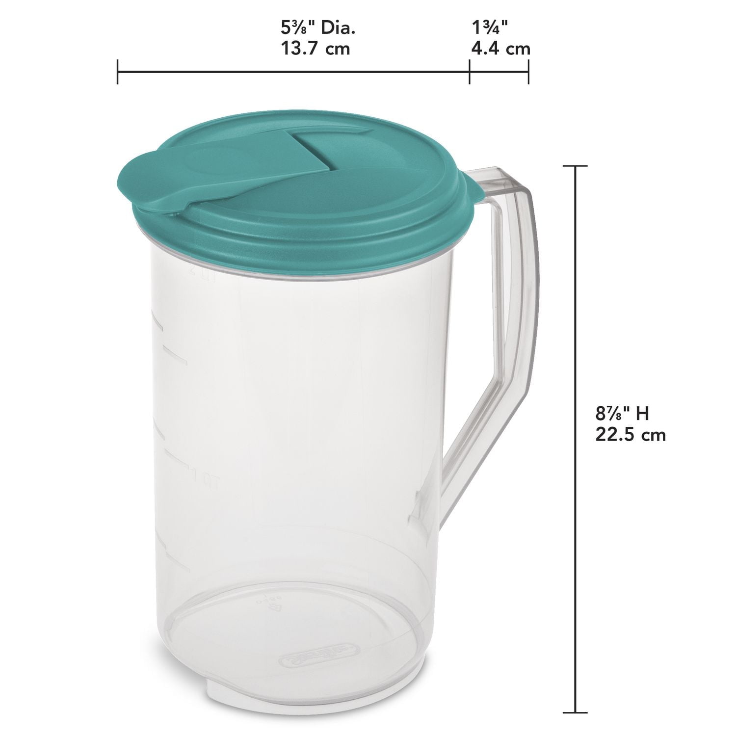 Sterilite 1.9L Round Pitcher- Aqua