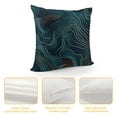 thumbnail image 4 of JRXY Short Plush Pillowcase 1 Piece Gold and Blue Abstract Art White, 4 of 5