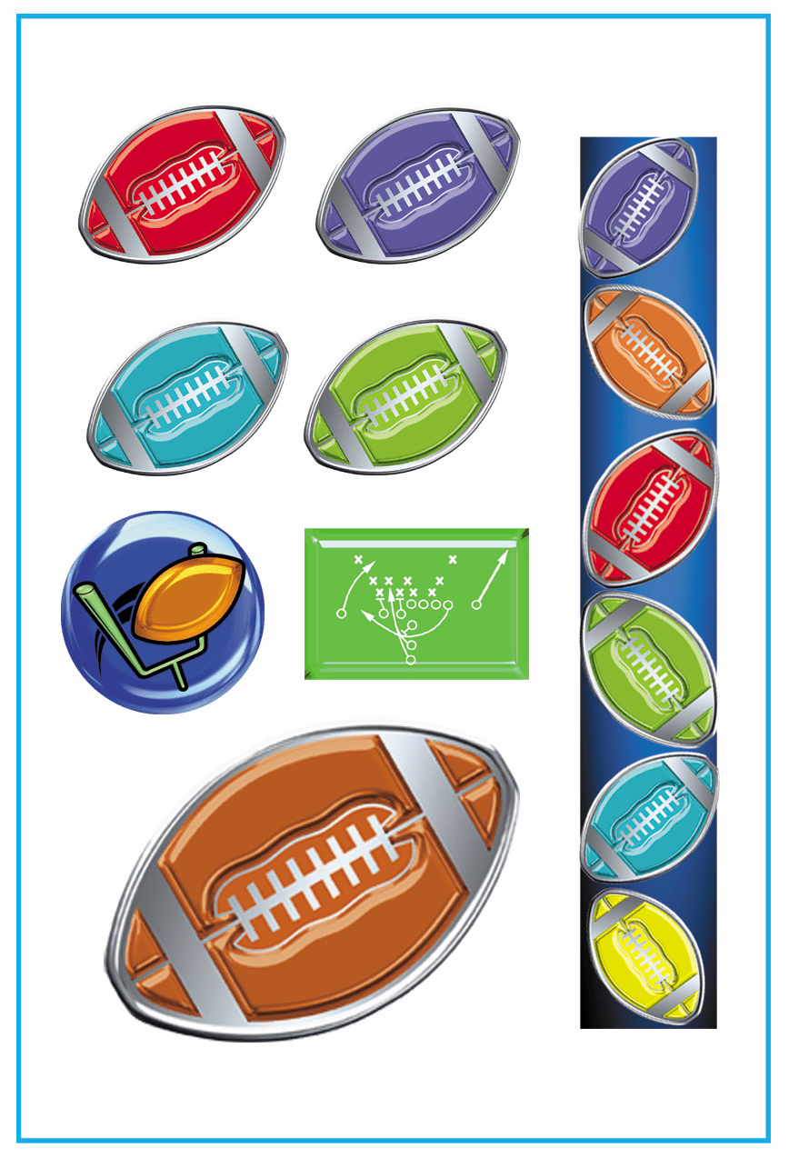 Football Scrapbook Stickers