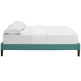 thumbnail image 4 of Modway Tessie Full Polyester Fabric Bed Frame with Squared Tapered Legs in Teal, 4 of 6