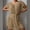 Khaki, variant on HOMBOM Womens Cover Ups Swimsuit Coverup Crochet Short Sleeve Hollow Out Summer Dresses for Ladies Bikini