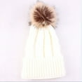 thumbnail image 5 of Mother Baby Kids Knit Pom Bobble Hat Kids Girls Boys Winter Warm Beanie Caps, 5 of 7