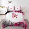 thumbnail image 1 of Erosebridal Monogrammed Bedding Sets Full with Comforter,Personalized Initial Duvet Insert,Letter Decoration,Reversible,3pcs, 1 of 8