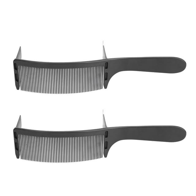 Peine De Posicionamiento De Peluquero Curvado, Duradero, 2 Piezas, Fácil De Transportar, Diseño Ergonómico, Peine De Posicionamiento Profesional Para Peluquero