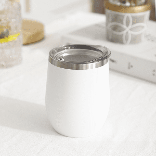 Taza de acero inoxidable 304 para cáscara de huevo, taza para huevos de 12 oz, con forma de U al vacío y tapa, se puede imprimir individualmente en 5D