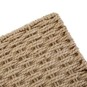 Mainstays Medium Tan Woven Paper Rope Decorative Storage Basket with Removable Liner, 13 in x 7.8 in x 9.8 in