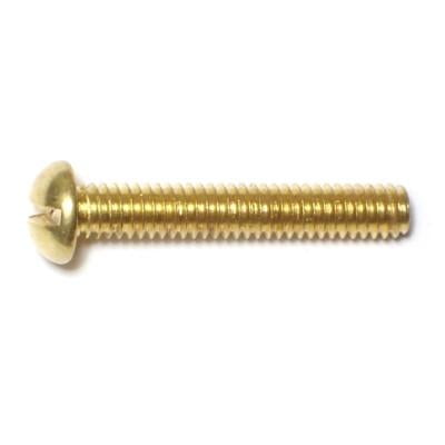 

#8-32 x 1 Brass Slotted Round Head Machine Screws MSRB-155 (30 pcs.)