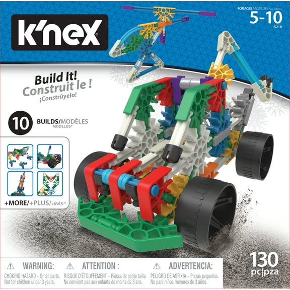 K'NEX 10 Model Building Set - Ages 5  - 130 pcs Creative STEM Toy