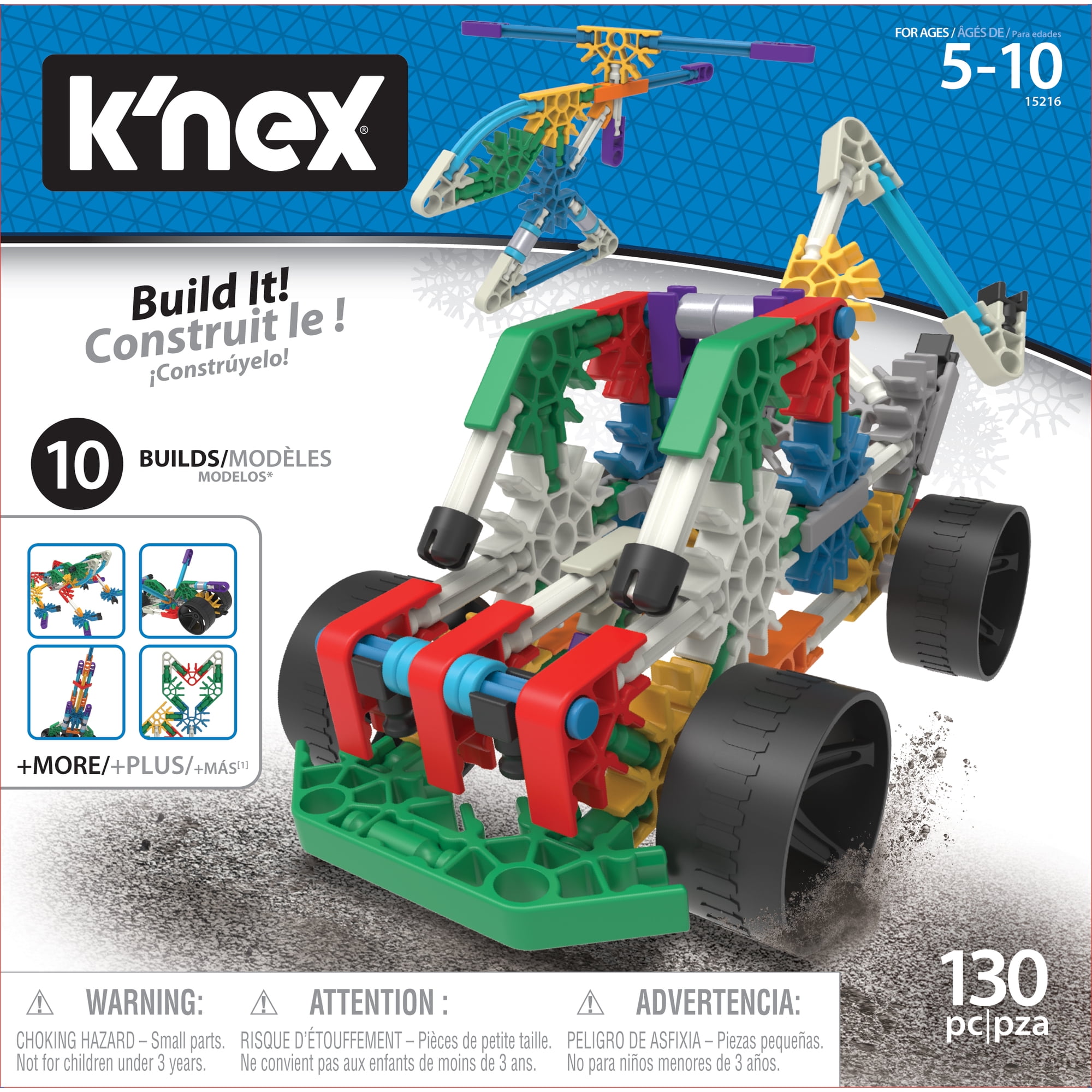 K'NEX 10 Model Building Set - Ages 5+ - 130 pcs Creative STEM Toy