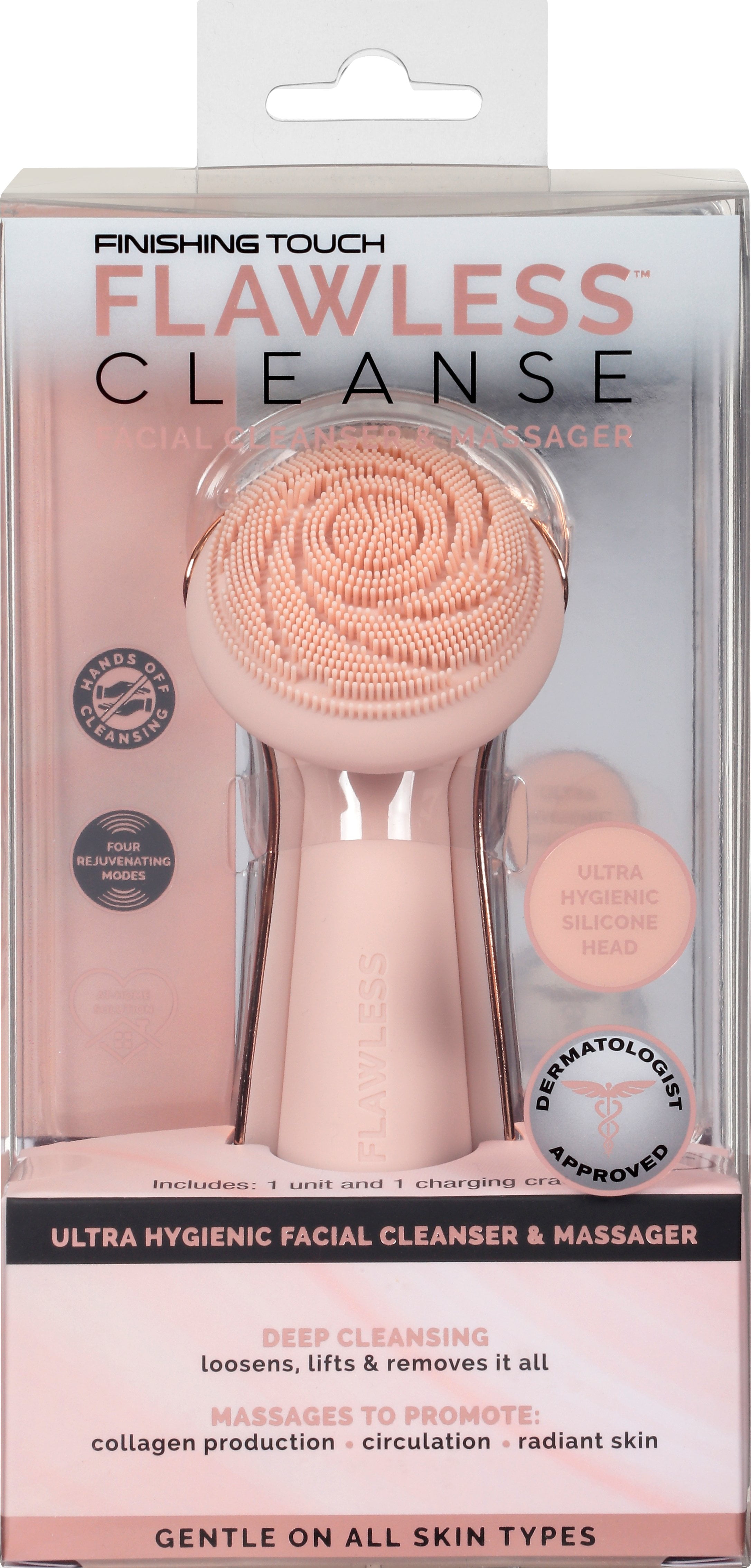 Finishing Touch Flawless Cleanse Silicone Facial Scrubber and Cleanser