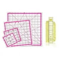 thumbnail image 1 of 6 Pieces Acrylic Quilting Rulers Square Fabric Cutting Ruler with Clear Mark Quilting Ruler Ironing Ruler for Craft, 1 of 6