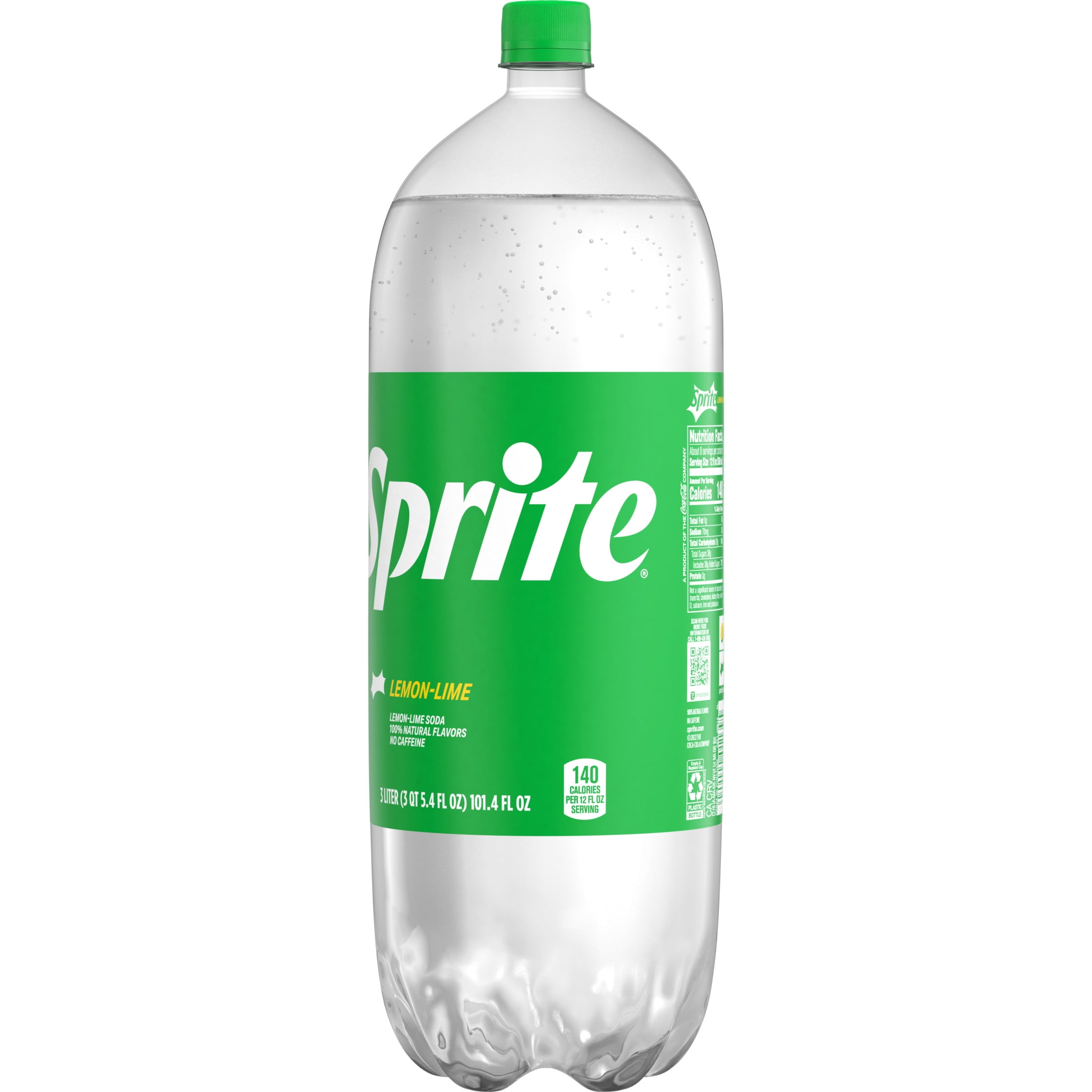 Sprite Lemon-Lime Caffeine Free Soda Pop Bottle, 3 Liters