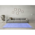 thumbnail image 3 of Ahgly Company Machine Washable Indoor Round Oriental Blue Industrial Area Rugs, 5' Round, 3 of 4
