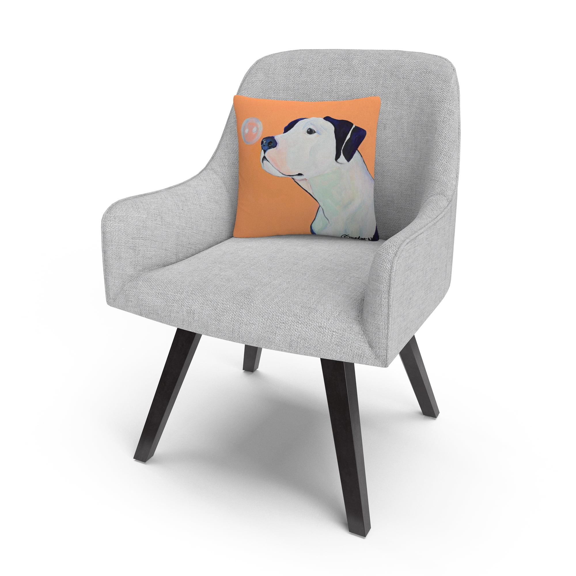 Fascination' Animals Pets Painting Bold By Pat Saunders-White 16 X 16 Decorative Throw Pillow