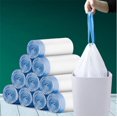 thumbnail image 1 of XYCCA 100pcs Small Tear-Free Drawstring Trash Bags 4 Gallon Unscented Garbage Bags for Bathroom Kitchen (White)-0762, 1 of 5