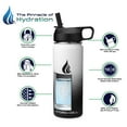 thumbnail image 2 of 18oz (Fluid Ounces) Wide Mouth Hydro Cell Stainless Steel Water Bottle Black/White, 2 of 3