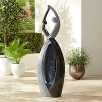 Dancing Couple 57" High Large Modern Indoor Outdoor Decor Faux Stone Floor Fountain with Light LED Outside