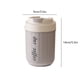 thumbnail image 3 of Taza de café aislante de acero inoxidable con tapa - vaso de viaje de 14 oz, acero inoxidable 316, impermeable, pantalla de temperatura, beige o gris, 3 of 6