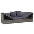 thumbnail image 3 of vidaXL Garden Bed Grey 200x60 cm Poly Rattan, 3 of 5
