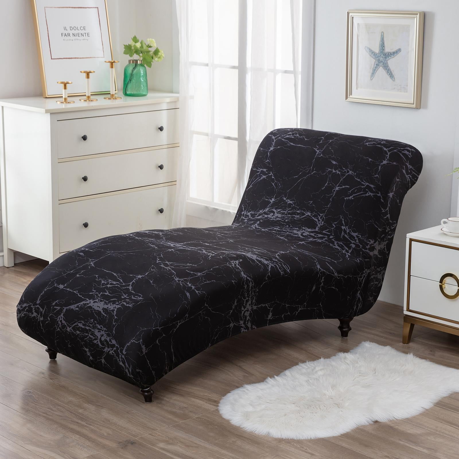 Stretch Cover for Living Room Chaise Slipcover Armless Indoor Slipcover