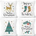 thumbnail image 1 of Juego de 4 fundas de almohada de Navidad, funda de almohada, fundas de almohada, regalo de almohada de sofá kaili Sencillez, 1 of 4