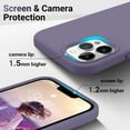 thumbnail image 4 of Shockproof Designed for iPhone 12 Pro Max Case,Liquid Silicone Phone Case with [Soft Anti-Scratch Microfiber Lining] Full-Body Drop Protection 6.7 inch Slim Thin Cover, Lavender, 4 of 16
