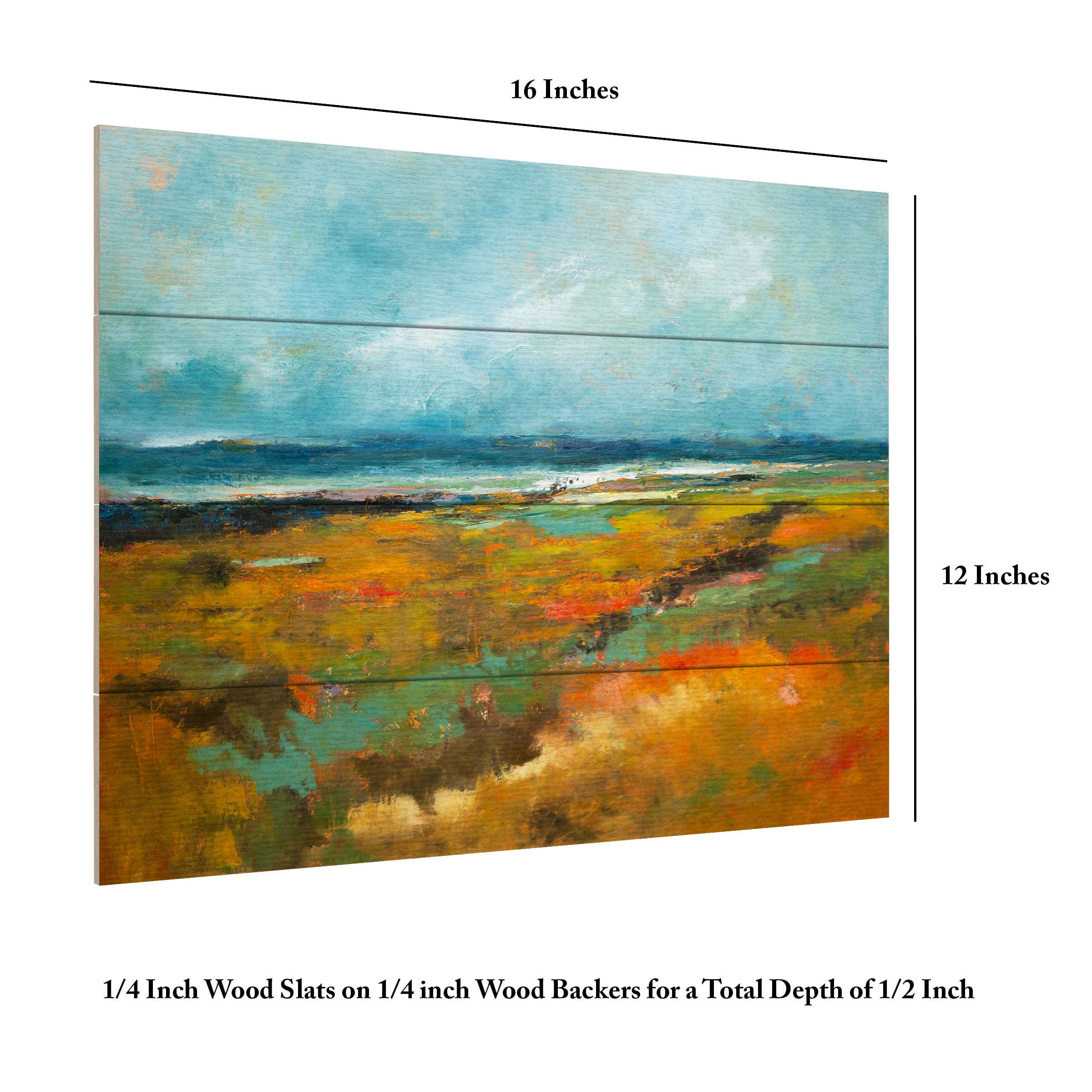 Patrick Dennis 'Benchmarks' Wood Slat Art 12x16