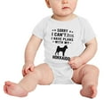 thumbnail image 2 of Sorry I Can't I Have Plans With My Hokkaido Love Pet Dog Funny Baby Bodysuit (White, 3-6 Months), 2 of 5