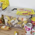 thumbnail image 3 of 5 L Plastic Storage Bin with Lid, Clear Transparent Box With Black Handles Set of 6, 3 of 6