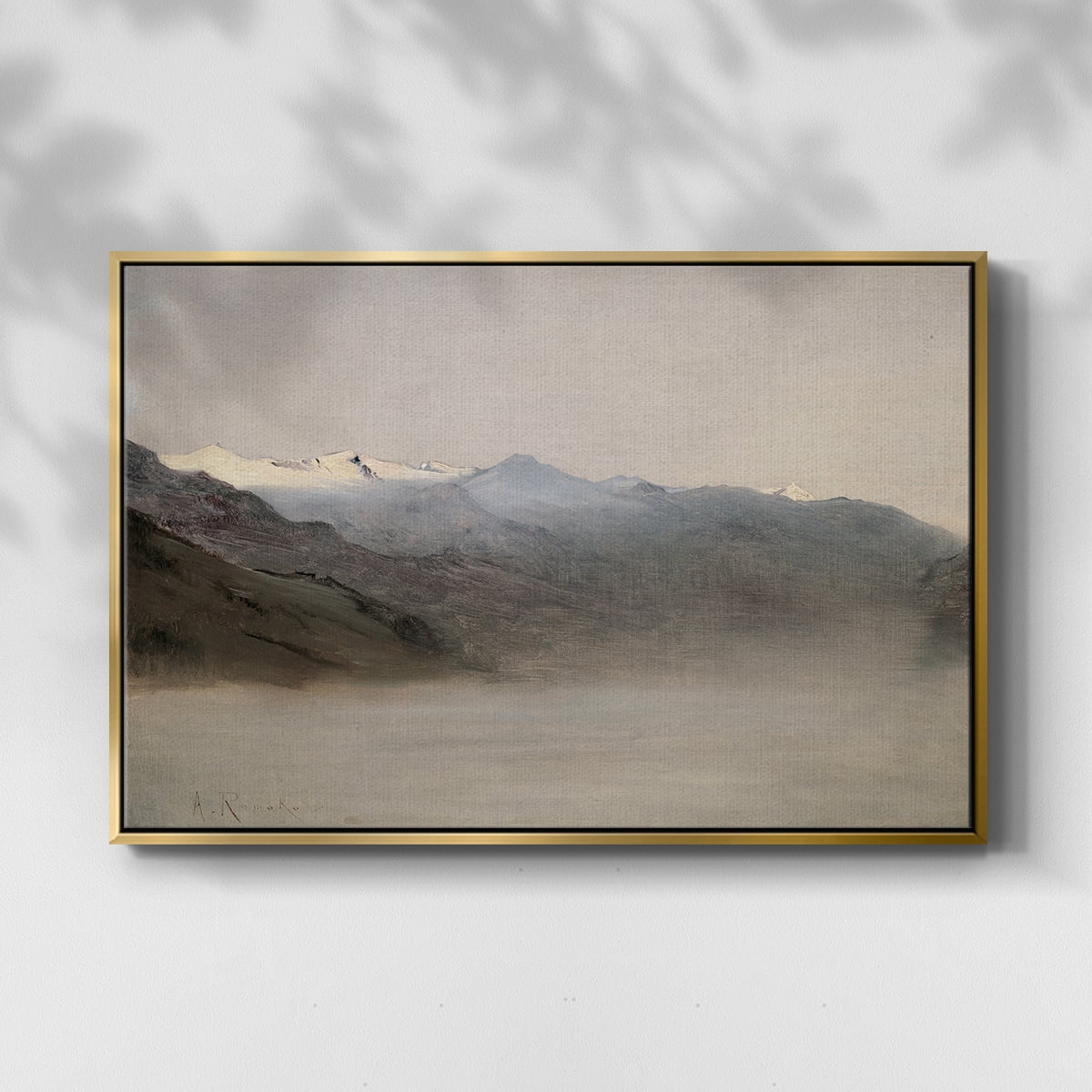 Vintage Landscape-CLXIV By Wexford Home Framed in Gold Wood Gallery Wrapped Canvas 25 in. x 37 in.