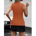 thumbnail image 7 of Zeagoo Womens Sleeveless Mock Turtleneck Tank Tops Slim Fit Stretch Ribbed Tops Casual Basic Layering Shirts, 7 of 7