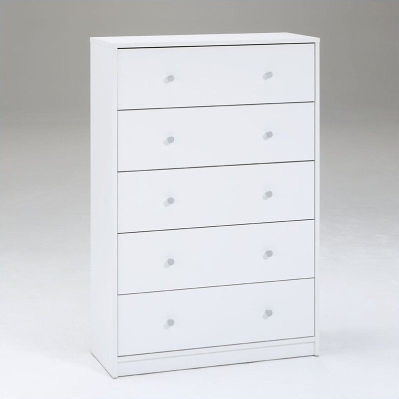 Tvilum Portland 5 Drawer Chest In White Walmart Canada