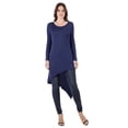 thumbnail image 2 of Womens Long Sleeve Asymmetrical Top, 2 of 4