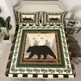 thumbnail image 2 of jejeloiu Jungle Bear Bed Sheets,Woodland Animals King Sheets,Rustic Farmhouse Cabin Sheet Set For Adults,Luxury Bedroom Decor,4pcs, 2 of 7