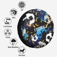 thumbnail image 6 of Kdxio Football for Tire Cover Wheel Protectors Tyre Covers Weatherproof Wheel Covers Universal Fit for Trailer Rv SUV Truck Camper Travel Trailers 16 inch, 6 of 8