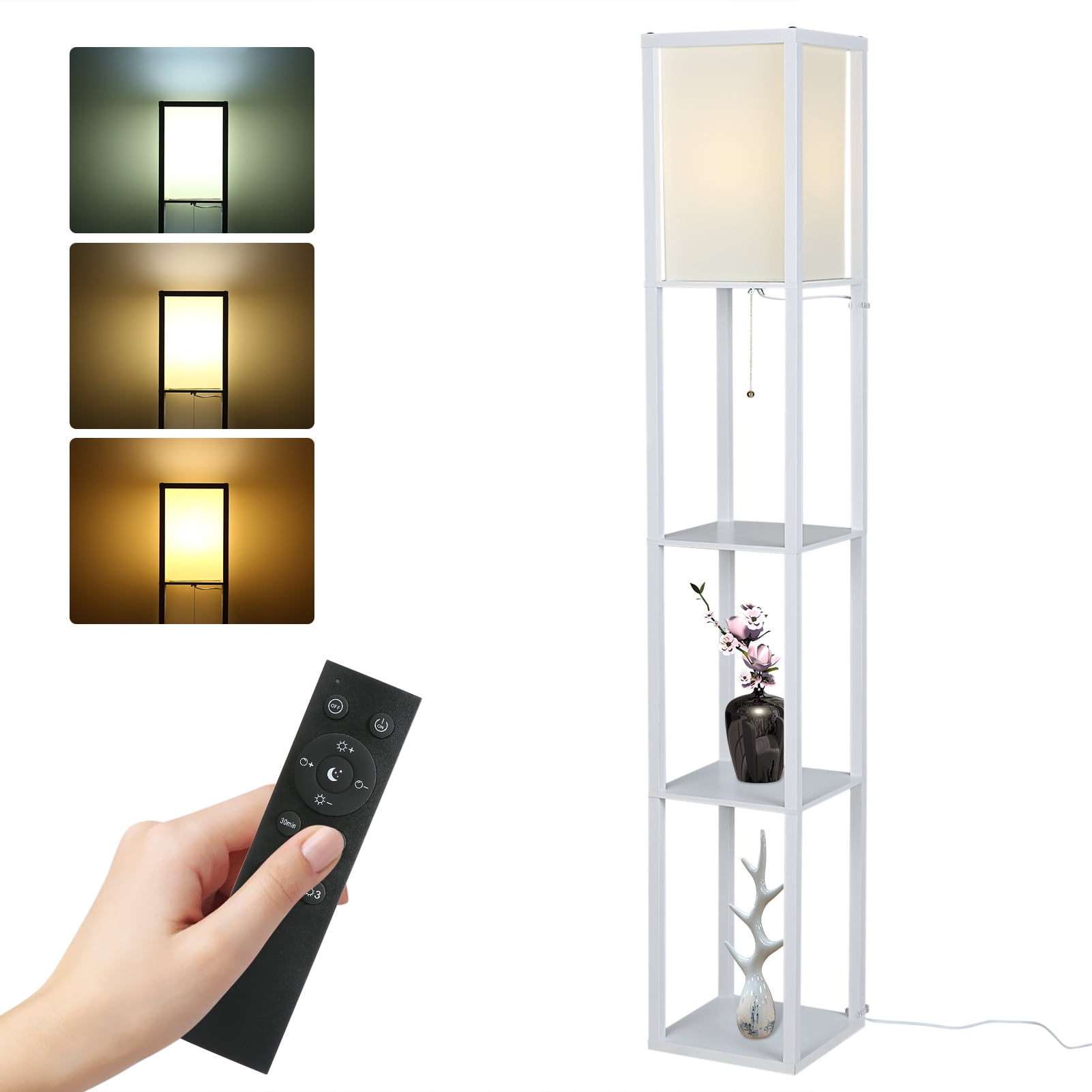 Lampadaire sur pied salon, tomshine 126 led lampe de lecture, 4 modes de  couleur, 5 modes scène, cou 360 ° flexible, infinite dimmable, télécommande  & - Conforama