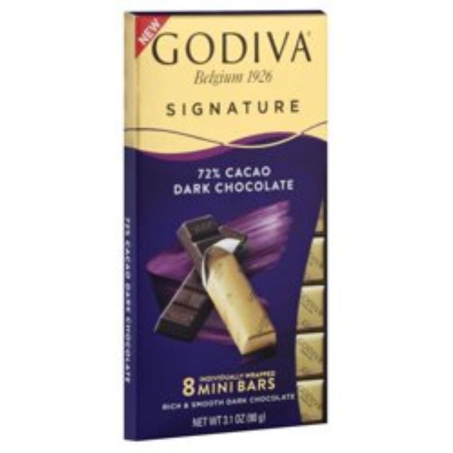 Godiva Signature Dark Chocolate, 8 Mini Bars, 3.1 oz - image 2 of 6