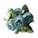 thumbnail image 2 of Flores de imitación Flores artificiales Romántico Elegante con tallo Ramo de rosas falsas para Azul, 2 of 9