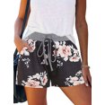 thumbnail image 2 of Women Floral Print Elastic Sports Shorts High Waist Loose Short Pants, 2 of 10