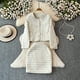 thumbnail image 2 of Conjunto de vestido de dos piezas para mujer, abrigo corto de Tweed de alta calidad, media falda, fragancia francesa pequeña, Otoño e Invierno, 2 of 5