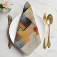 thumbnail image 2 of Colorful Geometric Cloth Napkins, Vintage Rustic Abstract Striped Washable and Reusable Dinner Napkins Set of 6, Table Napkin for Kitchen Party Birthday Wedding Hotel Housewarming 20"x20", 2 of 9
