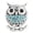 Blue, variant on Snap Jewelry 18MM Blue Rhinestone Owl Ginger Charm for Interchangeable Accessories