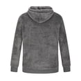 thumbnail image 5 of IROINNID Deals Crewneck Sweatshirts for Men Comfy Double-sided Plush Hoodie Sport Hooded Sweater Top Long Sleeve Hooded Blouse,Gray, 5 of 5