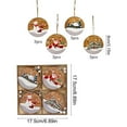 thumbnail image 3 of Luoshdecor 12pcs Christmas Round Wooden Christmas Tree Ornament Holiday Hanging Pendant for Shelf & Office Holiday Gift, 3 of 7