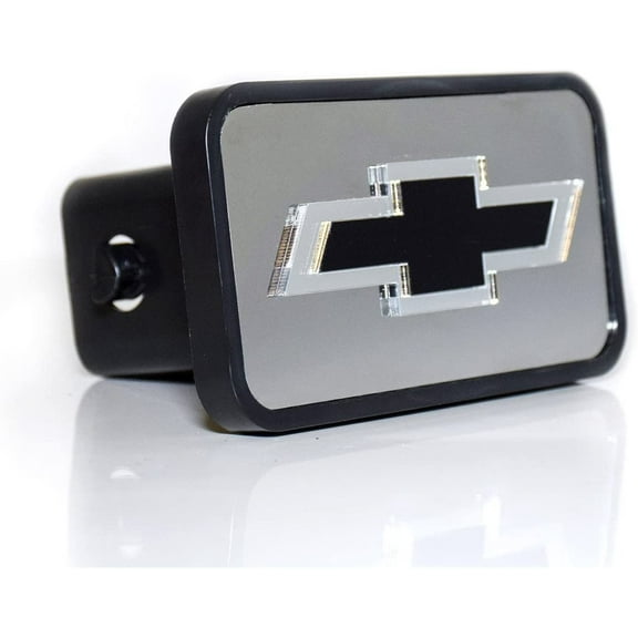 Eurosport Daytona Chevrolet Bowtie Euro-Hitch Plug- Stainless Steel Plate Insert
