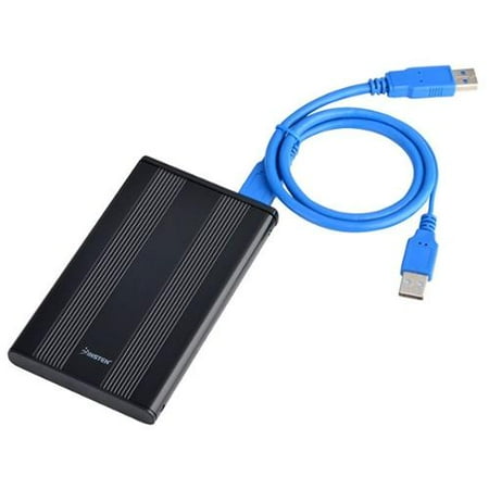 Insten USB 3.0 to 2.5" SATA HDD Hard Drive External Aluminum Enclosure, Black (Free Cable, Carrying case & Screwdriver)