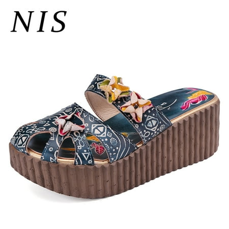 - NIS Women Handmade Leather Sandal Slippers Shoes