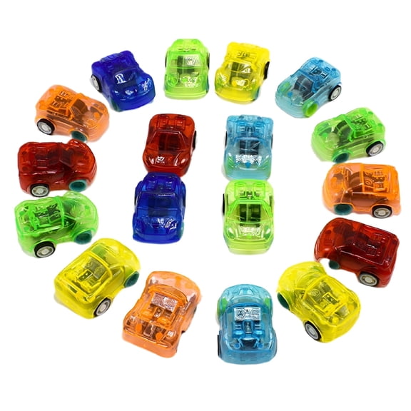 BESTSKY 10pcs Cartoon Car Toys Transparent Plastic Inertia Toy Inertia Automobile for Children Kids