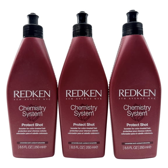 Redken Chemistry System Protect Shot Booster for Color Treated Hair 8.5 oz Set of 3
