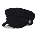 thumbnail image 2 of Kmbangi Ladies Cap Retro Newsboy Stitching Design Monochrome Leisure Beret, 2 of 5